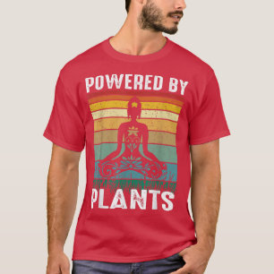 Yoga Namaste Powered by Plants Vegan Vegetariër T-shirt