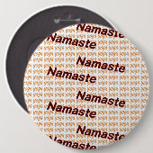 Yoga Namaste Ronde Button 6,0 Cm (Voorkant /achterkant)