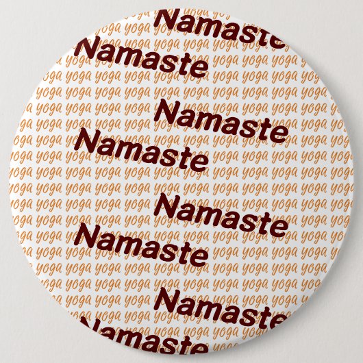 Yoga Namaste Ronde Button 6,0 Cm (Voorkant)