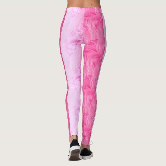 Yoga Namaste Roze Paarse Chic Moderne Sjabloon Leggings (Achterkant)