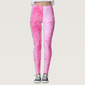Yoga Namaste Roze Paarse Chic Moderne Sjabloon Leggings (Voorkant)