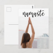 Yoga Namaste Vrouw die yoga doet Briefkaart (Voorkant / Achterkant)