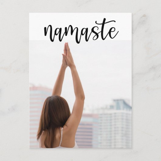 Yoga Namaste Vrouw die yoga doet Briefkaart (Voorkant)