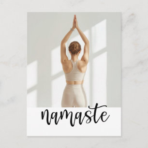 Yoga Namaste Vrouw die yoga doet Briefkaart