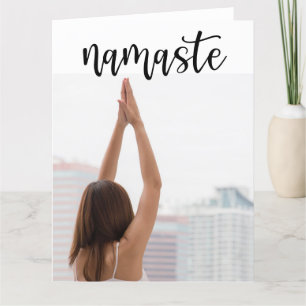 Yoga Namaste Vrouw poseren yoga Bedankkaart