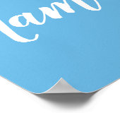 Yoga Namaste White Lotus Flower & Calm Blue Poster (Hoek)