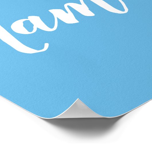 Yoga Namaste White Lotus Flower & Calm Blue Poster (Hoek)