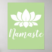 Yoga Namaste White Lotus Flower Poster (Voorkant)