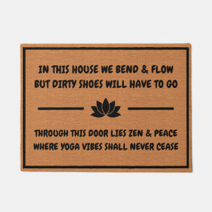 Yoga Namaste Zen Poetic Rustic Eenvoudige Minimali Deurmat