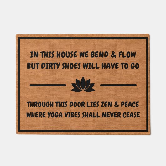 Yoga Namaste Zen Poetic Rustic Eenvoudige Minimali Deurmat (Voorkant)