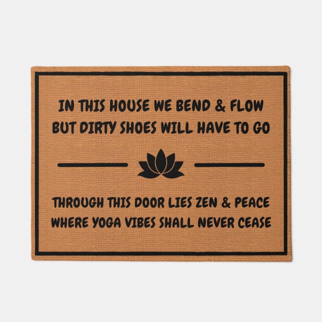 Yoga Namaste Zen Poetic Rustic Eenvoudige Minimali Deurmat (Voorkant)