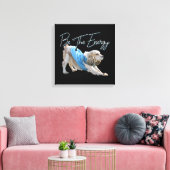Yoga Neerwaartse Hond - Wees de Energie Quote Canvas Afdruk (Insitu (Woonkamer))