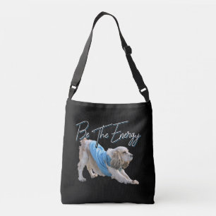 Yoga Neerwaartse Hond - Wees de Energie Quote Crossbody Tas
