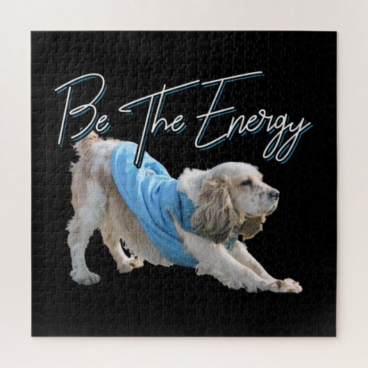 Yoga Neerwaartse Hond - Wees de Energie Quote Legpuzzel (Verticaal)