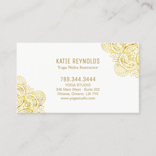 Yoga Nidra Instructor Visitekaartje (Achterkant)
