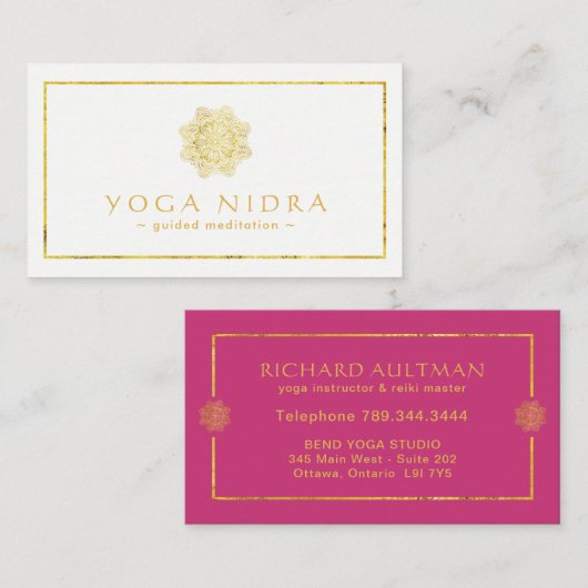 Yoga Nidra Visitekaartjes (Voorkant / Achterkant)