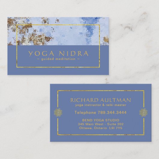 Yoga Nidra Visitekaartjes (Voorkant / Achterkant)