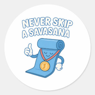 Yoga Nieuwigheid Sla Savasana Nooit Over Bubble Le Ronde Sticker