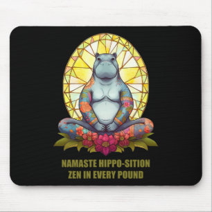 Yoga Nijlpaard In Meditatiehouding, Vreedzame Zen Muismat