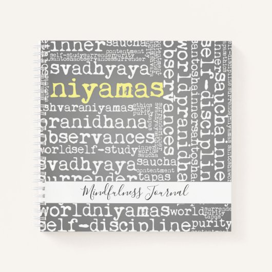 Yoga Niyamas Mindfulness Journal Notitieboek (Voorkant)