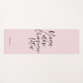 Yoga Now Champagne later Fun Girly Pink Yogamat (Voorkant (horizontaal))