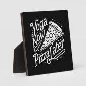 Yoga Nu Pizza Later - Grappige Fitness Fotoplaat (Voorkant)