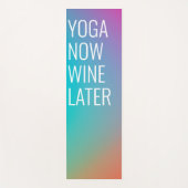 Yoga Nu Wijn Later Grappige Waterverf Yogamat (Voorkant)