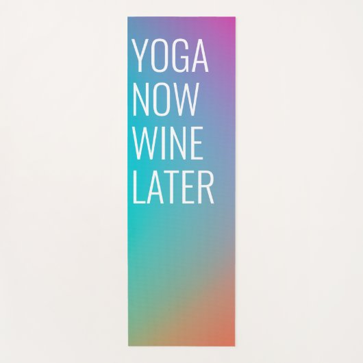 Yoga Nu Wijn Later Grappige Waterverf Yogamat (Voorkant)
