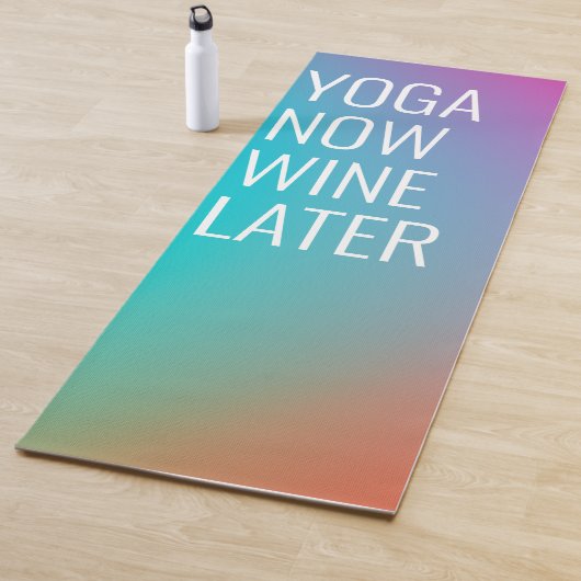 Yoga Nu Wijn Later Grappige Waterverf Yogamat (In situ)