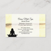 *~* Yoga Ocean Beach Mindfulness Meditation Zee Visitekaartje (Achterkant)