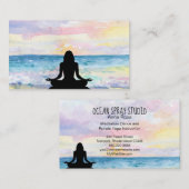 *~* Yoga Ocean Sunrise Mindfulness Meditation Visitekaartje (Voorkant / Achterkant)