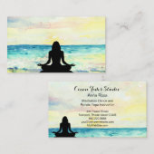 *~* Yoga Ocean Sunrise Zee Mindfulness Meditation Visitekaartje (Voorkant / Achterkant)