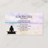 ** Yoga Ocean Sunset Mindfulness Meditatie Visitekaartje (Achterkant)
