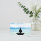 *~* Yoga Ocean Sunset Mindfulness Meditation Spa Visitekaartje (Staand voorkant)
