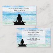 *~* Yoga Ocean Sunset Mindfulness Meditation Spa Visitekaartje (Voorkant / Achterkant)