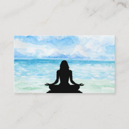 *~* Yoga Ocean Sunset Mindfulness Meditation Zee Visitekaartje