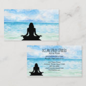 *~* Yoga Ocean Sunset Mindfulness Meditation Zee Visitekaartje (Voorkant / Achterkant)