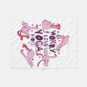 Yoga Oefening Flamingo's Fleece Deken (Voorkant (Horizontaal))