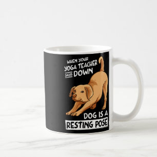 Yoga Oefening Hond Is Een Rustpositie Voor Mannen Koffiemok