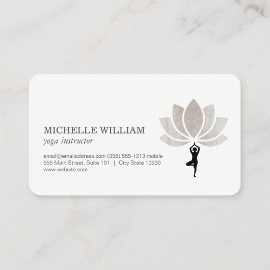 Yoga Oefening Lotus Bloem Patroon Visitekaartje (Achterkant)