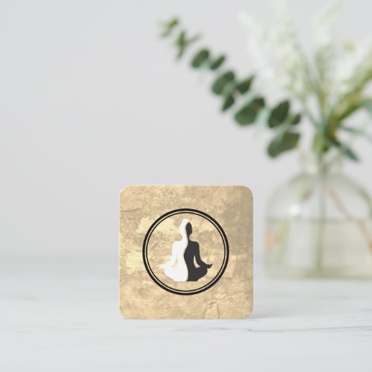 Yoga Oefeningen | Meditatie Vierkante Visitekaartje (Staand voorkant)