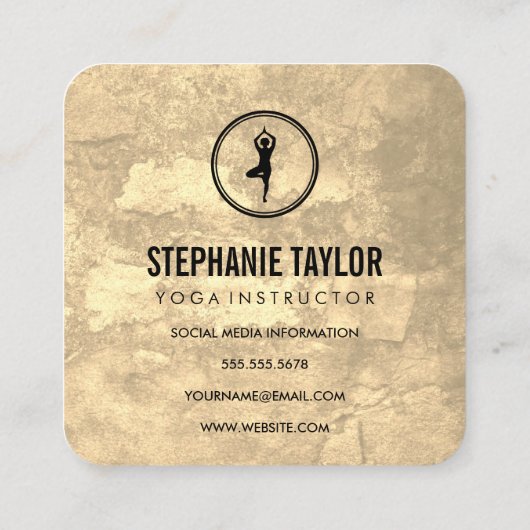 Yoga Oefeningen | Meditatie Vierkante Visitekaartje (Achterkant)