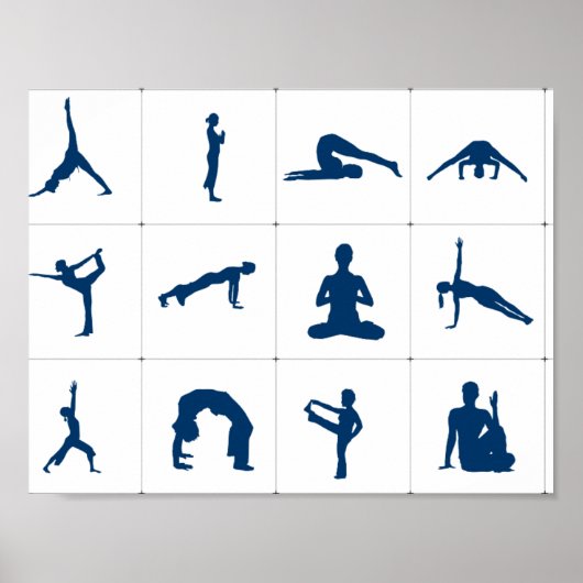 Yoga Oefeningen Poster (Voorkant)