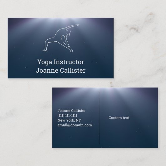 Yoga of Pilates Instructor Visitekaartje (Voorkant / Achterkant)