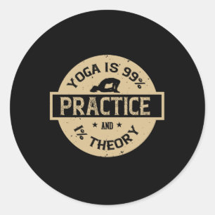 Yoga, Om, Angst, Uitwerken, Meditatie, Leerster Ronde Sticker