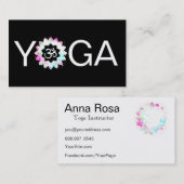 *~* Yoga OM Aum Docent Mandala Lotus Visitekaartje (Voorkant / Achterkant)