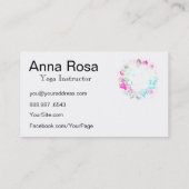 *~* Yoga OM Aum Docent Mandala Lotus Visitekaartje (Achterkant)