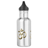 Yoga, Om Aum Icon, Hindoeïsme Symbool, goud zilver Waterfles (Links)