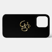Yoga, Om Aum Icon, Hindoeïssymbool, goudzwart Case-Mate iPhone Case (Achterkant (horizontaal))