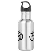 Yoga, om aum icoon, hindoeïsme symbool, waterfles  (Achterkant)